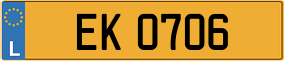 Trailer License Plate